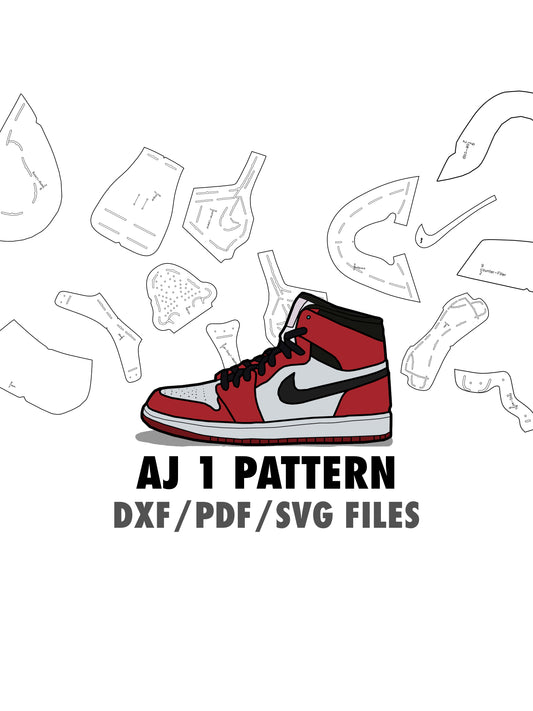 AIR JORDAN 1  digital pattern  PDF, DXF, SVG files