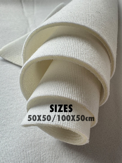 Lining white fabric material for bespoke sneakers