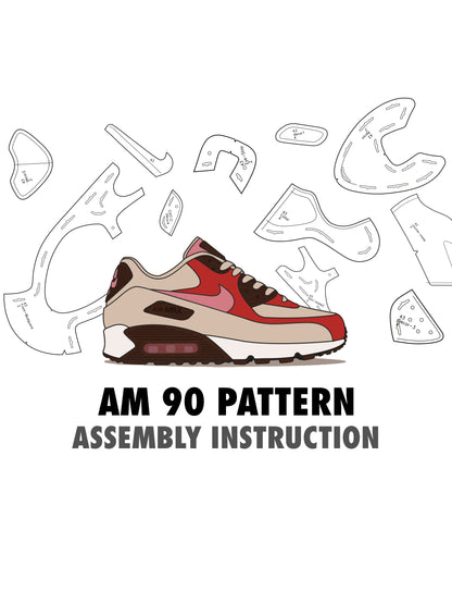 AIR MAX 90 digital pattern  PDF, DXF, SVG files